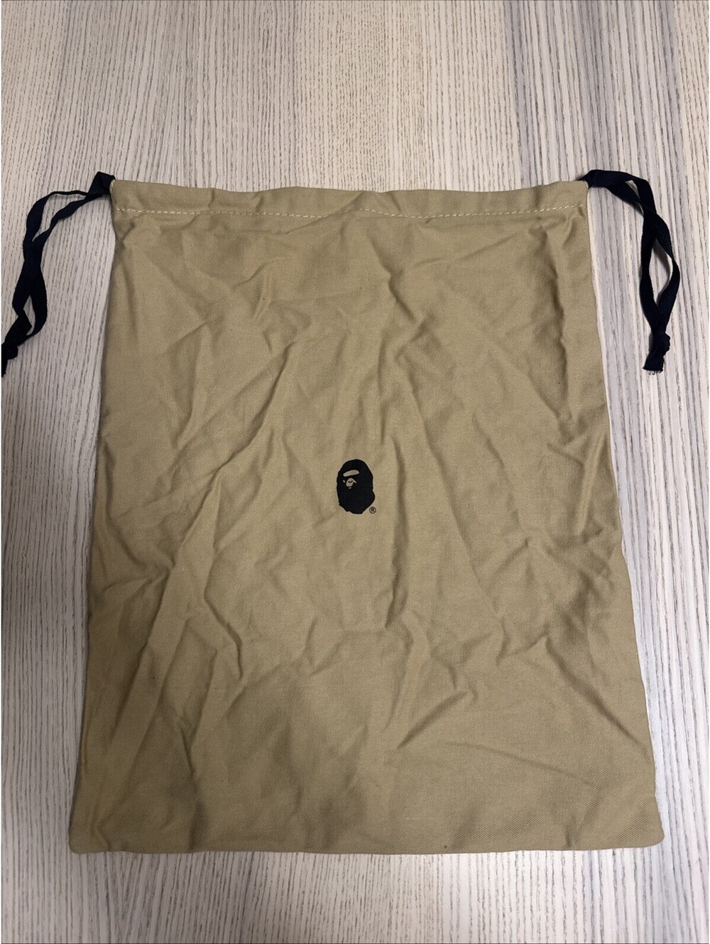 BAPE A Bathing Ape Sneaker Shoe Drawstring Dust Bag Tan Beige 17" x 13.5” [COPY]